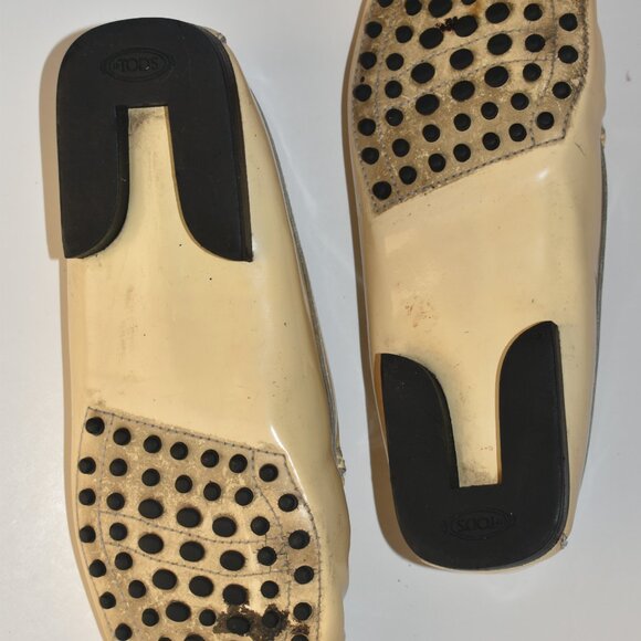 Tod\'s Gommino Yellow Patent Driving Loafers EU 37/ US 7
